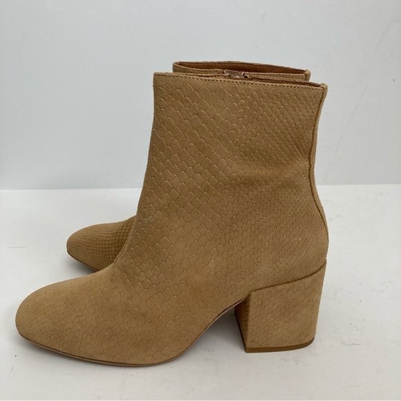 Free People Nicola Chunky Block Heel Suede Ankle Boots Size 41 - Picture 7 of 16